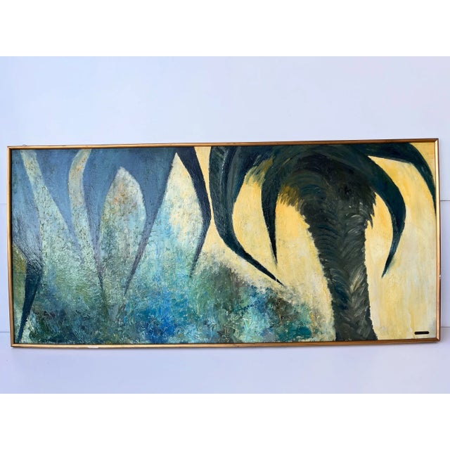 Giouk, Trees, Painting on Masonite, 1950s For Sale - Image 4 of 5