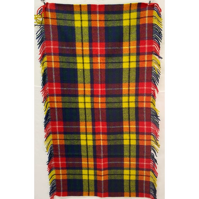 Merino Lambswool Knee Rug /Blanket in a Multi Color Plaid Pattern - Made in England For Sale In Dallas - Image 6 of 8