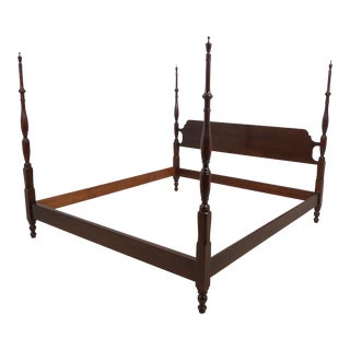 Stickley King Size Solid Cherry 4 Post Poster Bed For Sale