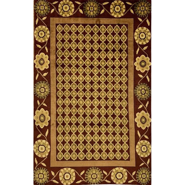 Handwoven Gabbeh Area Rug 6'7"×10'1" For Sale