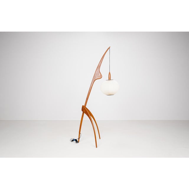Floor Lamp Model Praying Mantis by Rispal. Produced in France, 1950’s. The Praying Mantis floor lamp by Rispal is a...