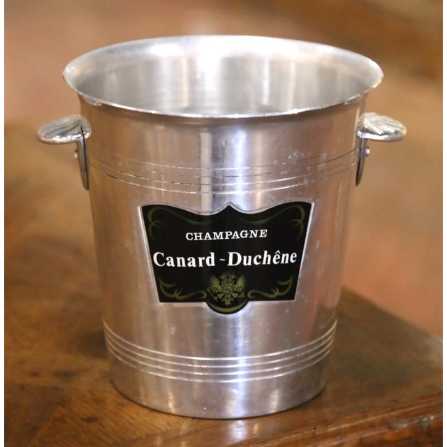Mid 20th Century Mid 20th Century French Canard-Duchêne Aluminum Champagne Bucket For Sale - Image 5 of 8