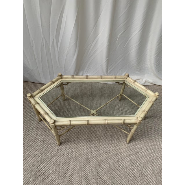 Vintage Thomasville Allegro Faux Bamboo Fretwork Coffee Table Chairish