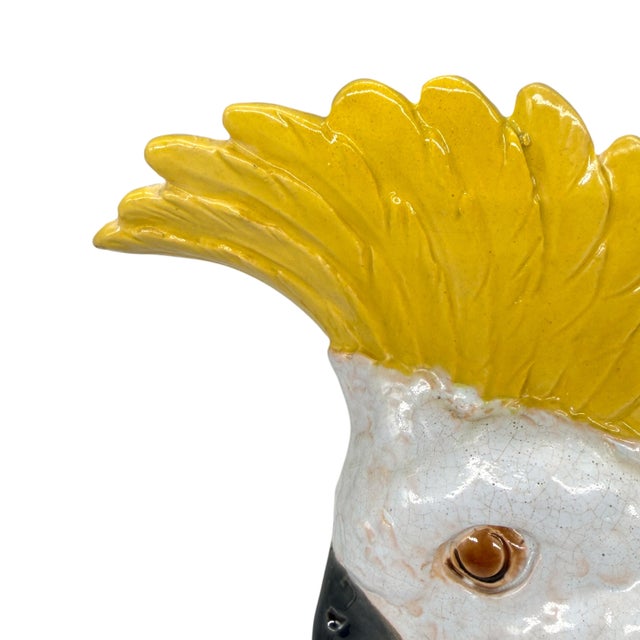 White A William Brownfield Majolica Pitcher Modeled as a Cockatoo, English, Dated 1877 For Sale - Image 8 of 18