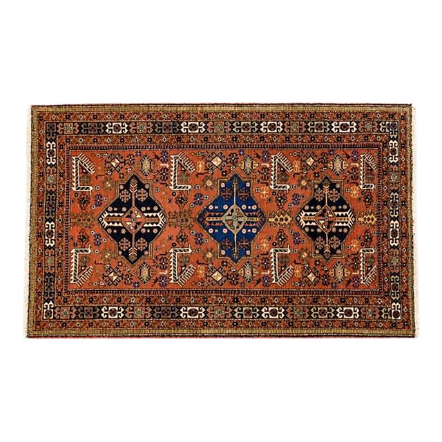 Persian Hand Knotted 9’ X 5’8” Antique Rug For Sale