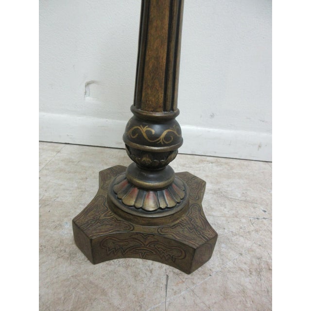 John Richard French Regency Pedestal Paint Decorated Candle Stand Holder For Sale In Philadelphia - Image 6 of 10