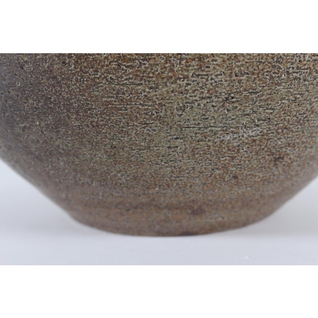 Ceramic Large Danish Wide Vase with Greyish-Brown Glaze by Nils Kähler for Hak Kähler, 1970s For Sale - Image 7 of 9