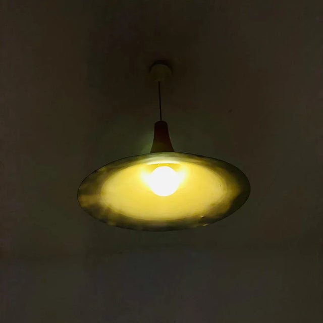 Mid-Century Danish Red Semi Pendant Light, 1960s For Sale - Image 9 of 11