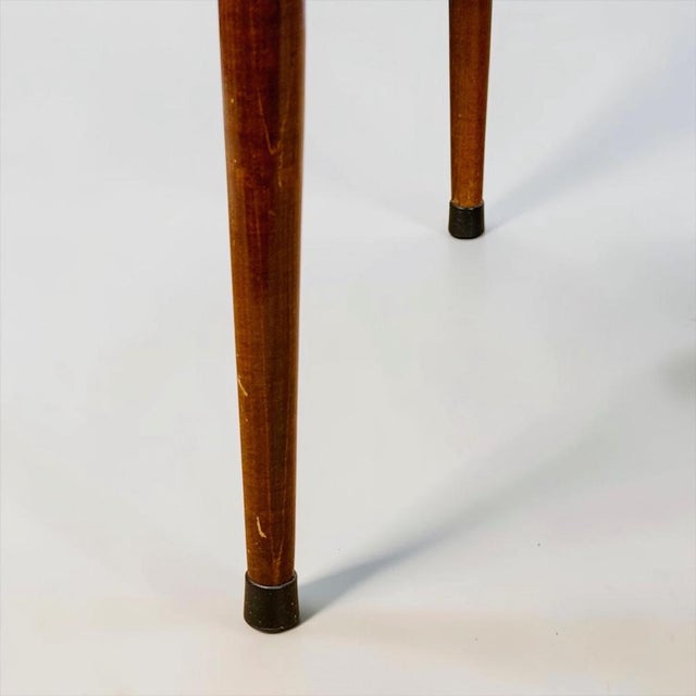 Italian Round Side Tables with Radial Drawers, 1950s, Set of 2 For Sale - Image 4 of 17