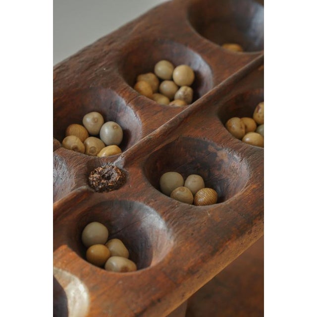1950s Mid-Century African Hand-Carved Wooden Mancala Game Board, 1950s For Sale - Image 5 of 18