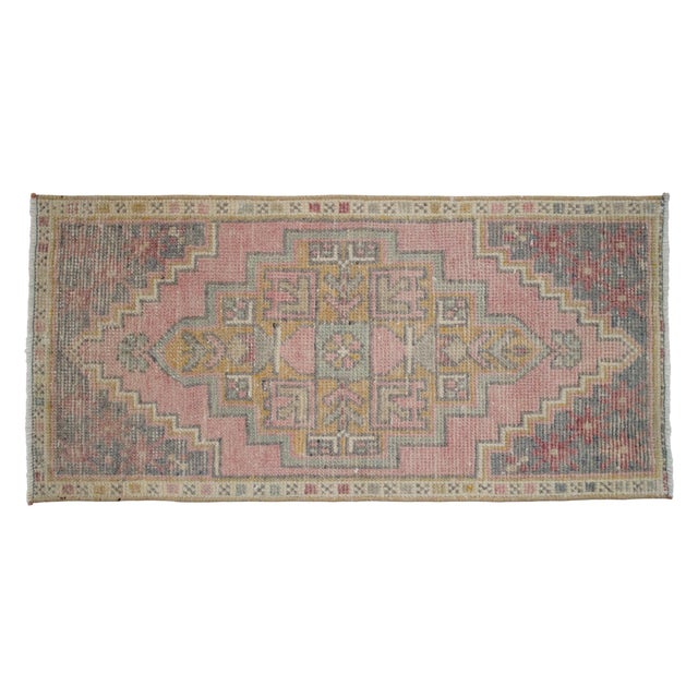 Hand Knotted Door Mat, Entryway Rug, Bath Mat, Kitchen Decor, Small Rug, Turkish Rug - 1′6″ × 3′1″ For Sale - Image 6 of 13