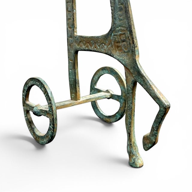 Athena on Her Chariot Ancient Greek Style Mid-Century Modern Horse Sculpture For Sale - Image 9 of 9