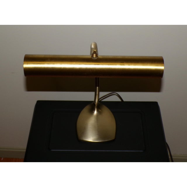 Vintage Mid Century Laurel Lamp Co. Brass Goose Neck Desk Table Lamp Task Light For Sale In Boston - Image 6 of 14