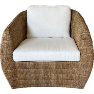 Palecek Ventura Swivel Lounge Chair Natural For Sale