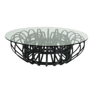 Rattan Cocktail Table, Black - Aiden Collection by Oggetti For Sale