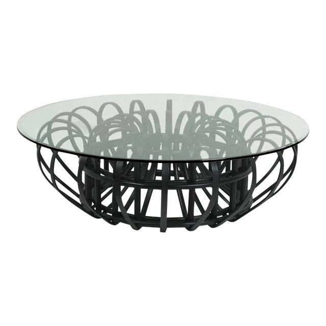 Rattan Cocktail Table, Black - Aiden Collection by Oggetti For Sale