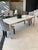Mitchell Gold + Bob Williams White Quartz Dining Table W/ Chrome Base 84” For Sale In Miami - Image 6 of 10