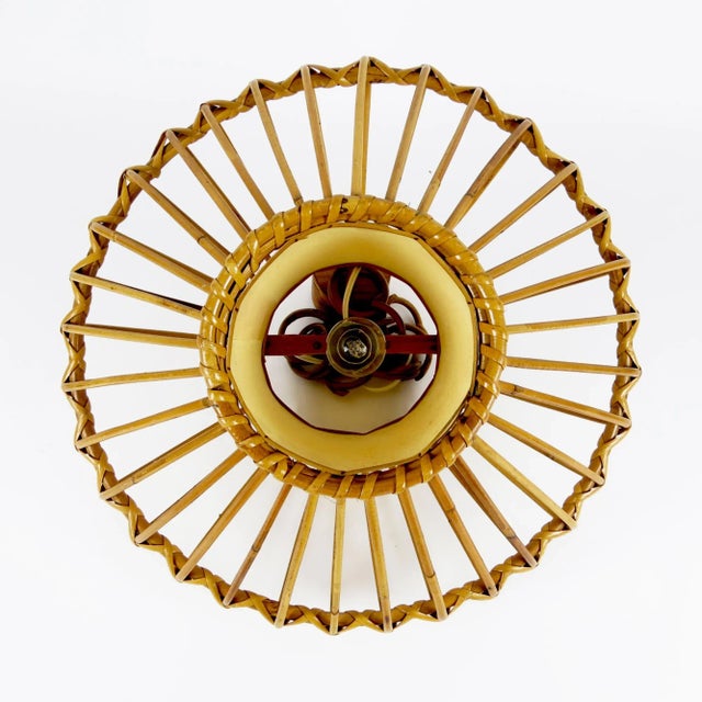 Vintage Bamboo Pendant, 1970s For Sale - Image 4 of 8