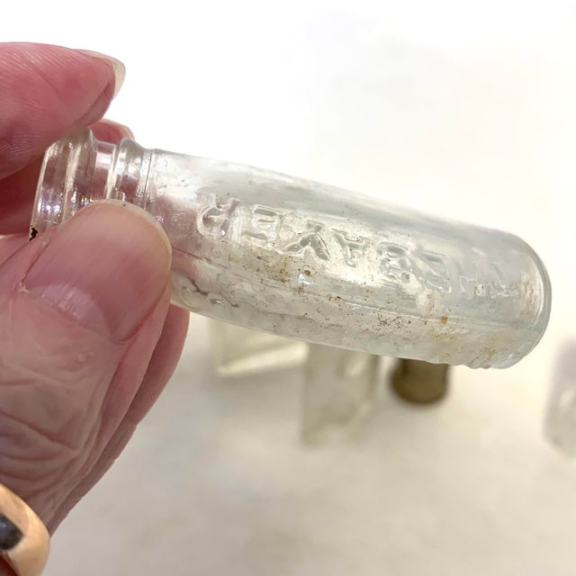 Early 20th Century Clear Glass Miniature Bottle Set of 7 For Sale - Image 9 of 12