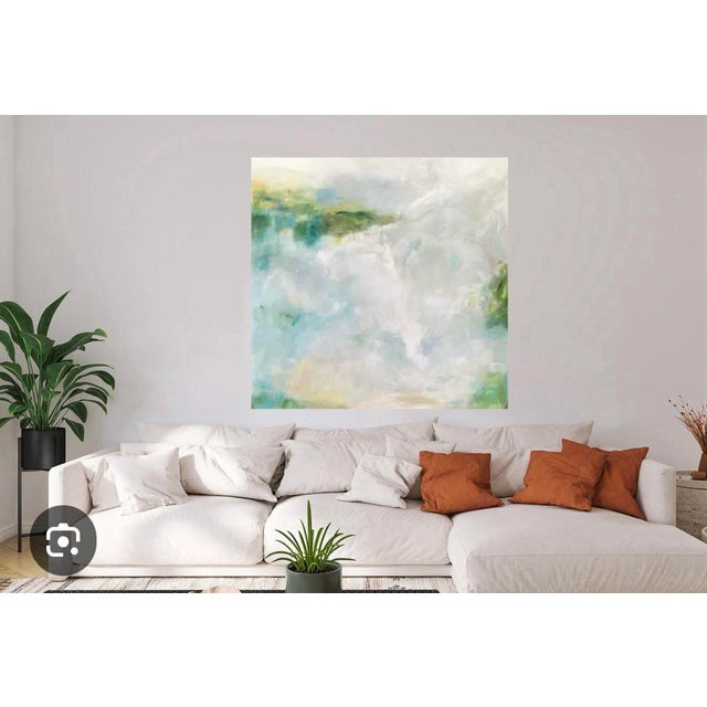 This large abstract painting was inspired by a chart of ocean currents. It captures the essence of navigating life's...