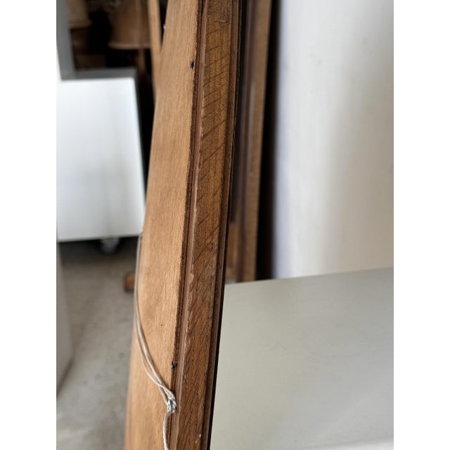 Vintage Oval Oak Mirror with Beveled Glass, 1980s For Sale - Image 14 of 18