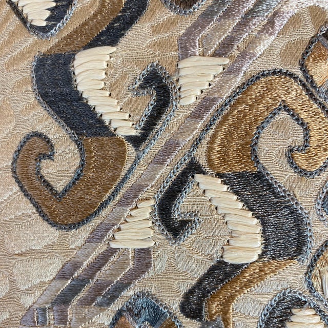 Textile Beacon Hill “Ammolite Silver Gold” 22” Pillows -A Pair For Sale - Image 7 of 8