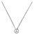 0.16ctw Diamond Peace Sign Pendant Necklace 14k White Gold 17.5" Box Chain For Sale