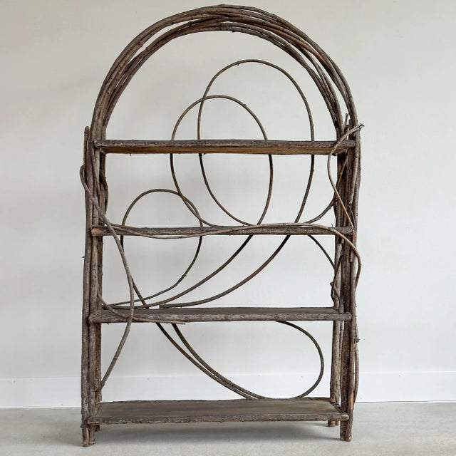 Cabin 1980s Rustic Twig & Branch Bentwood Display Étagère For Sale - Image 3 of 12