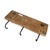 White Washed Carved Mango Wood 3 Hook Wall Rack For Sale - Image 4 of 4