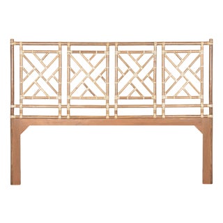 Chippendale Headboard King - Natural For Sale
