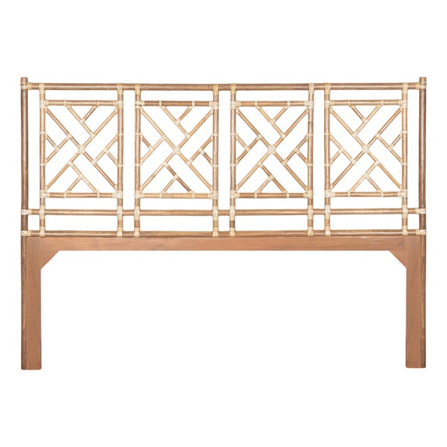 Chippendale Headboard King - Natural For Sale