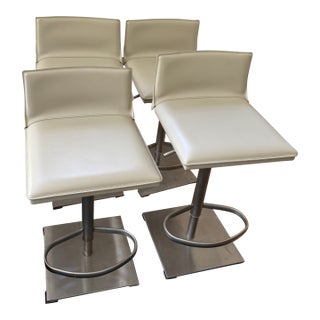 Set of 4 DWR Bottega Piston Stools For Sale