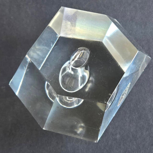 Glass Vintage Iittala Faceted Crystal Orchid Bud Vase Designed by Timo Sarpaneva For Sale - Image 7 of 13