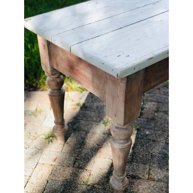 Rustic French Painted Vintage Dining Table Chairish