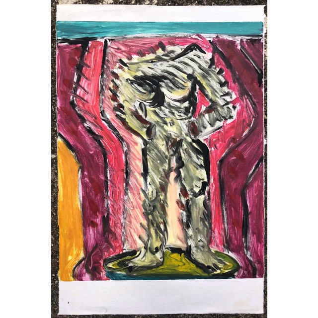 Postmodern monotype by Atlanta artist Adrienne Anderson (1949-2020). Anderson earned her MFA from University of Georgia...
