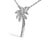 Contemporary .925 Sterling Silver Diamond Accent Palm Tree Pendant Necklace (J-K Color, I2-I3 Clarity) - 18" Inches For Sale - Image 3 of 6