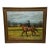 British Framed Oil Painting Worcestershire Hunt Huntsmen Top Hat Up Bay Horse Pug C1972 For Sale