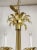Stunning 1950s eight-arm large Italian solid brass flower chandelier. Newly restored and professionally rewired.