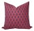 Rajmata Floral Linen Pillow Cover in Raspberry Indigo, 22x22 Pillow For Sale