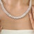 White 85.1 Ct Natural Moonstone Handcrafted Tennis Necklace With Drop Earrings Set - 3 Pieces For Sale - Image 8 of 15