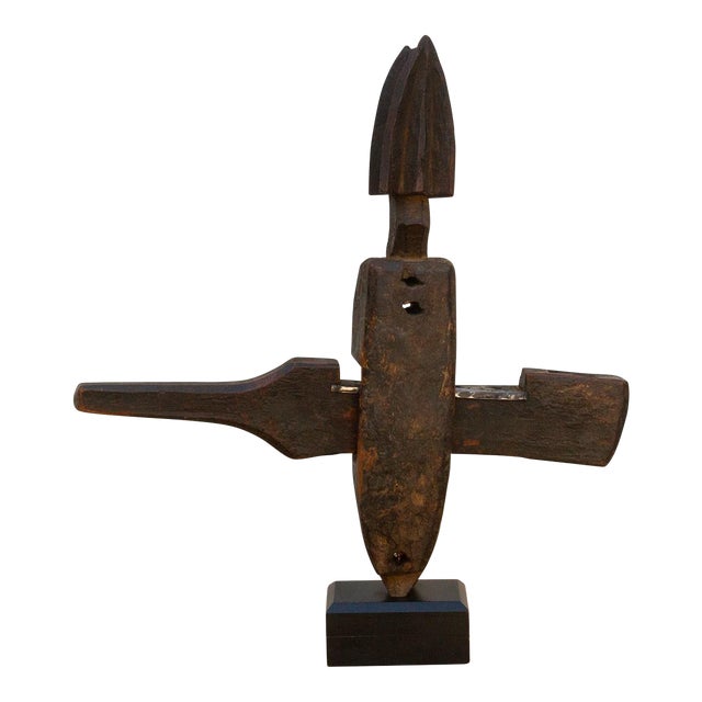 Dark Brown African Carved Handle For Sale