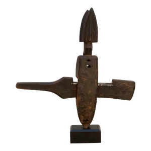 Dark Brown African Carved Handle