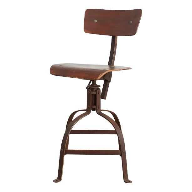 Antique French Model 204 Draughtsmans Desk Chair by Bienaise, 1940s For Sale