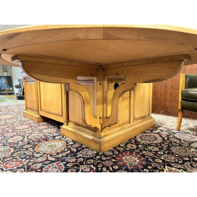 Green English Desk Set with Conference Table, Set of 4 For Sale - Image 8 of 18