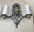 Up for sale is an exquisite pair of antique ornate 2-arm pewter electric wall sconces. These high quality fixtures feature...
