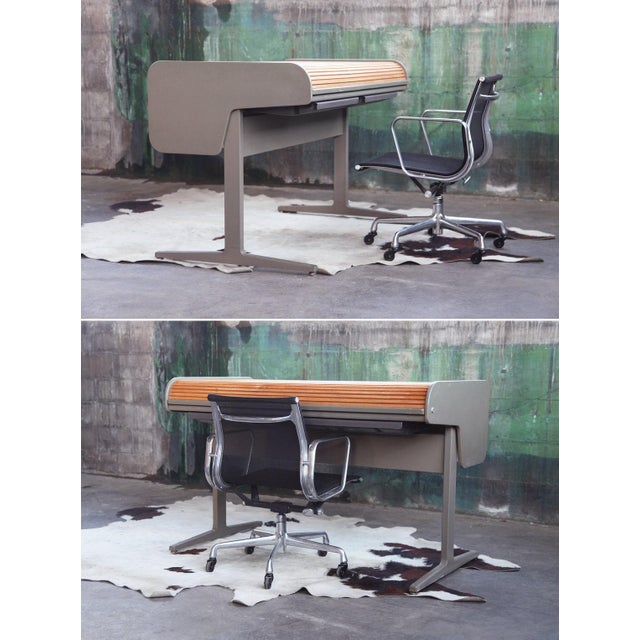 1970s Mid-Century George Nelson Herman Miller "Action Office" Rolltop Desk Exec. For Sale - Image 15 of 18