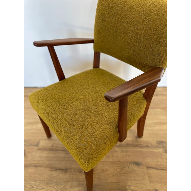 Vintage Danish Teak Chair with Green Fabric, 1970 For Sale - Image 12 of 18