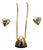 Three Piece Tanzanite Pendant & Earring Set In 14 Karat Yellow Gold with Chain For Sale