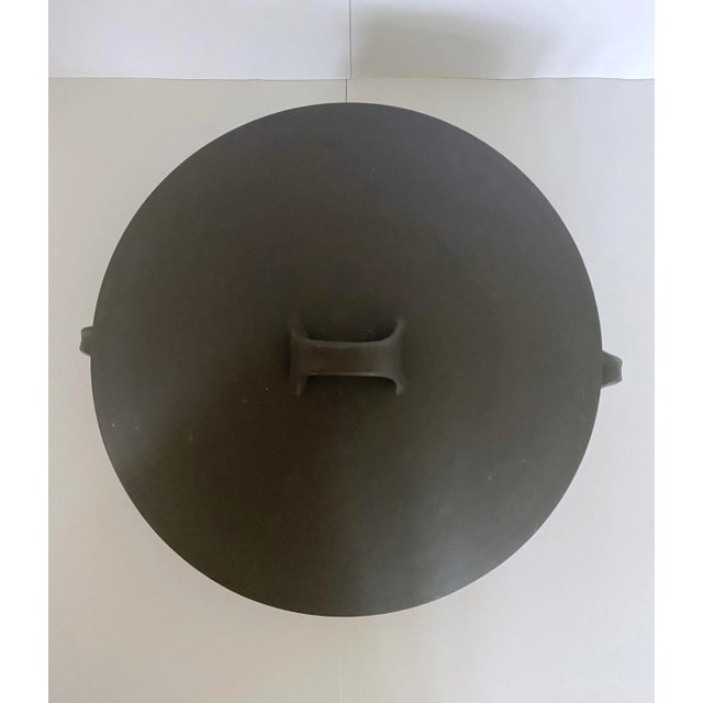 Gorgeous set of modernist mid-century design classic “Flamestone" pottery by Danish sculptor and designer Jens Harold...