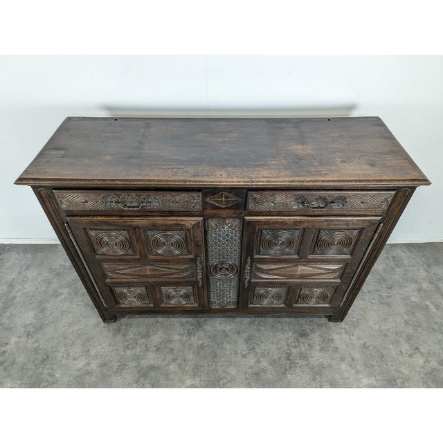 Brutalist Buffet in the style of Dudouyt For Sale - Image 4 of 10